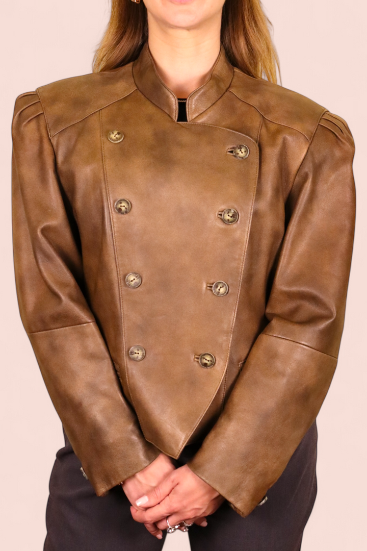 Giacca in Pelle Doppiopetto | Vintage
