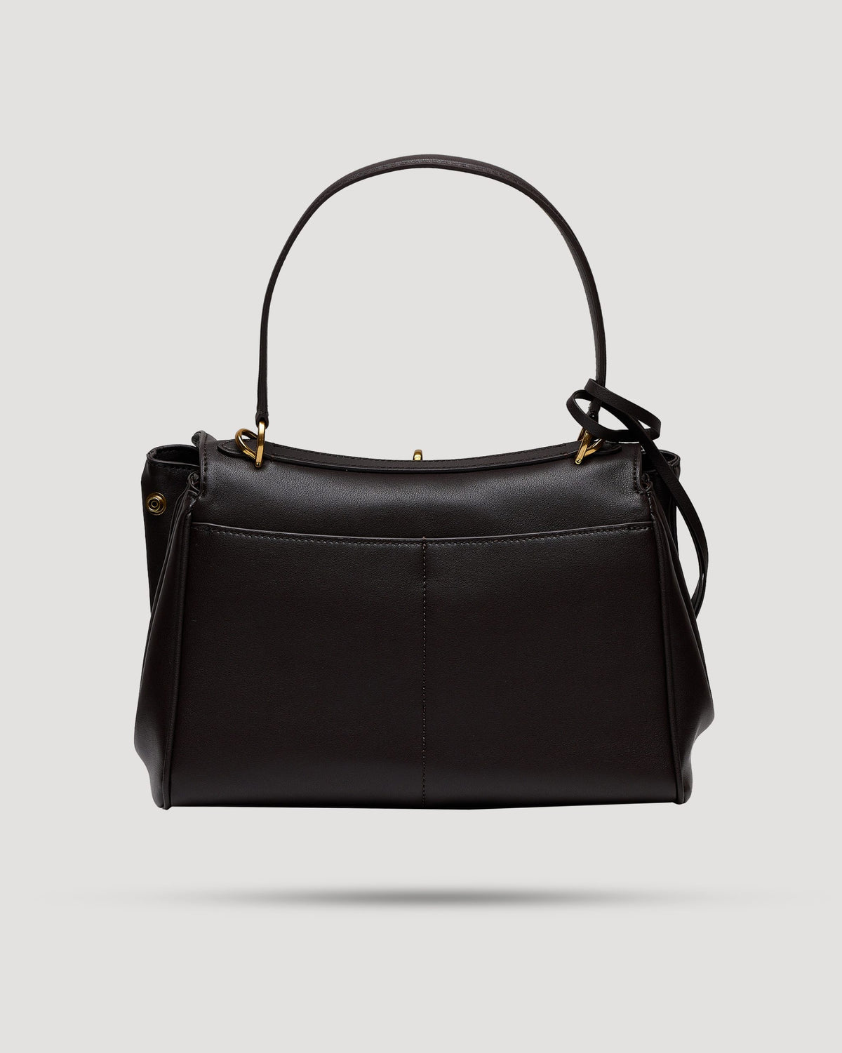 Borsa cartella small con tasca in pelle liscia