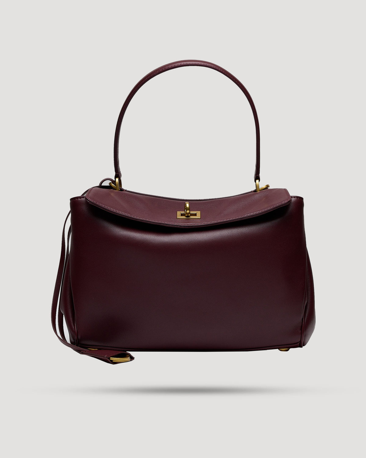 Borsa cartella small con tasca in pelle liscia