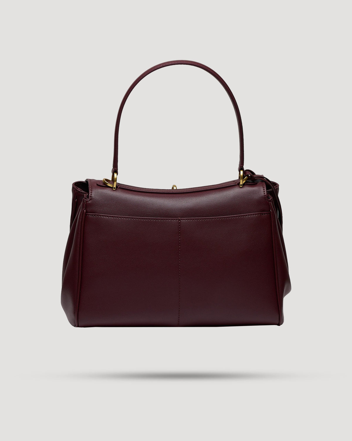 Borsa cartella small con tasca in pelle liscia