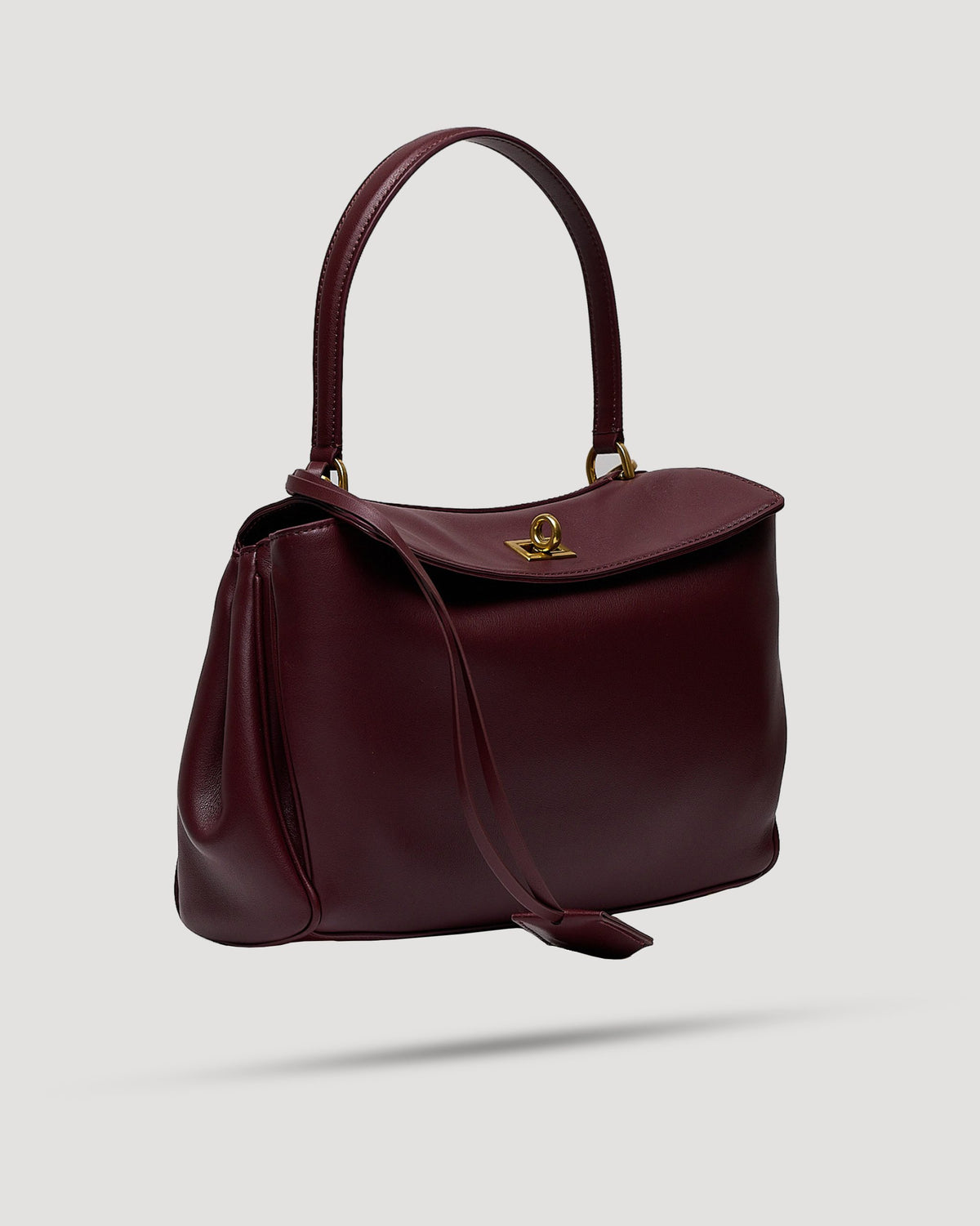 Borsa cartella small con tasca in pelle liscia