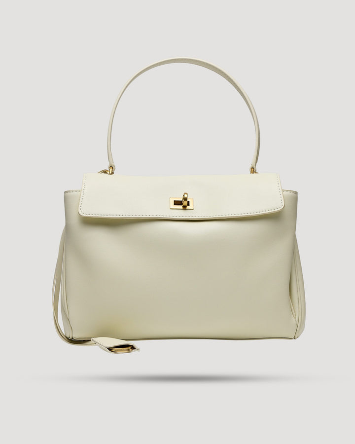 Borsa cartella small con tasca in pelle liscia