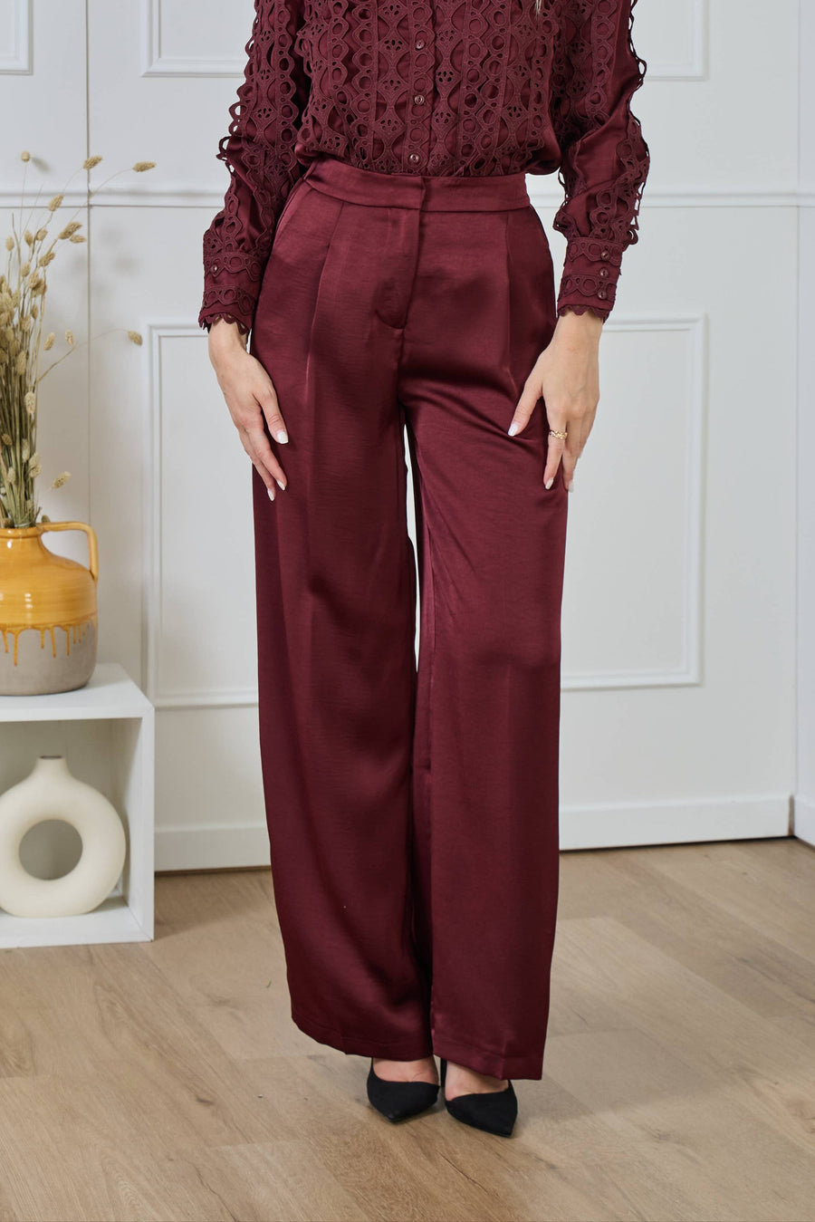 Pantaloni Vin Satiné