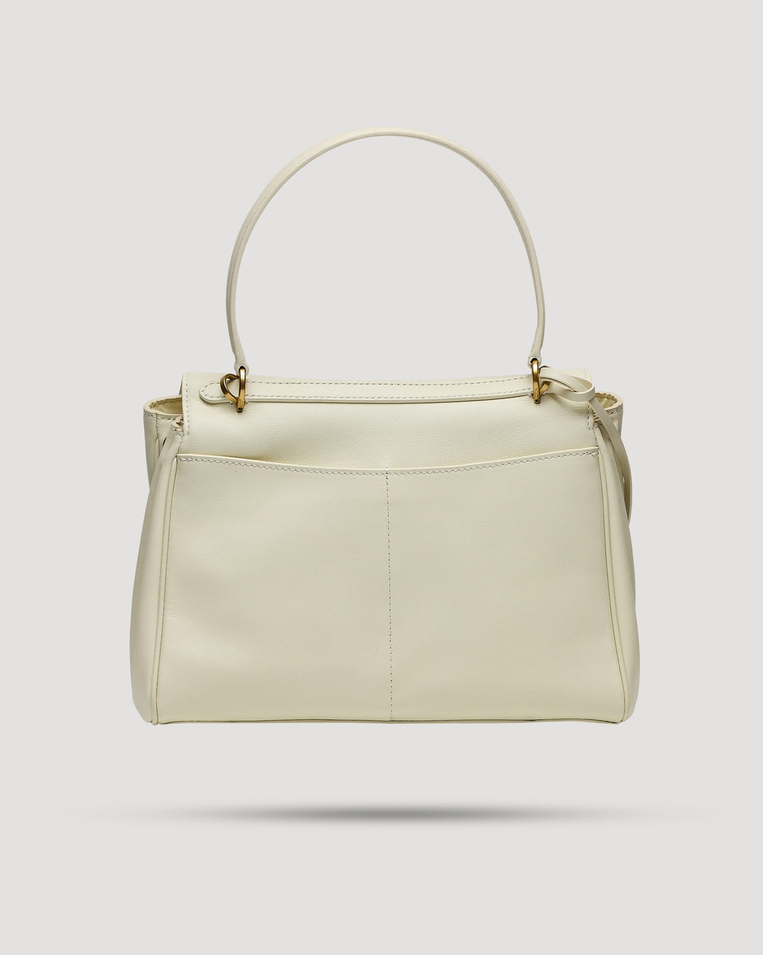 Borsa cartella small con tasca in pelle liscia