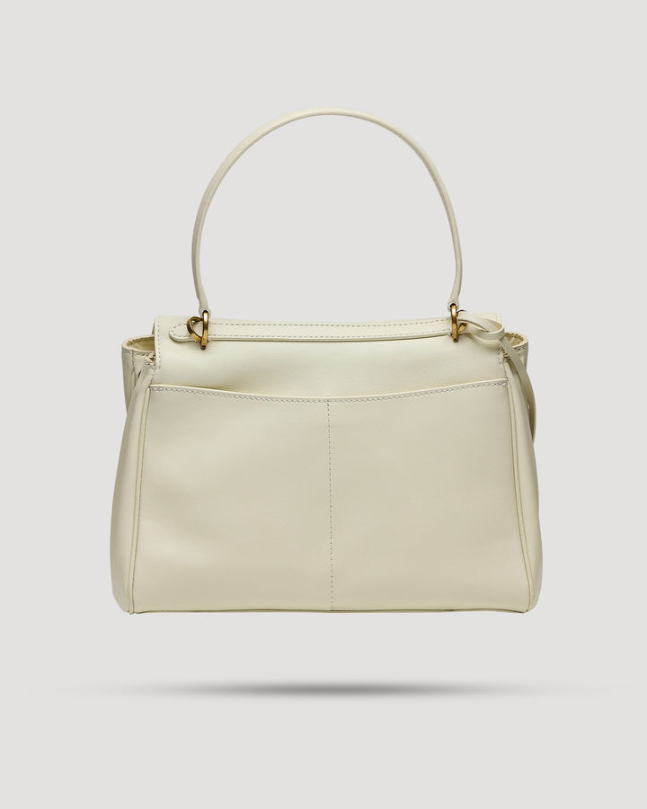 Borsa cartella small con tasca in pelle liscia