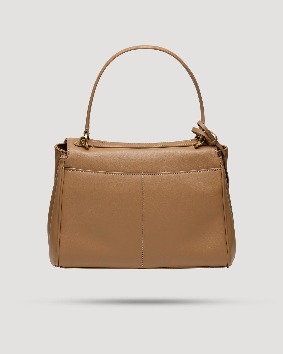 Borsa cartella small con tasca in pelle liscia