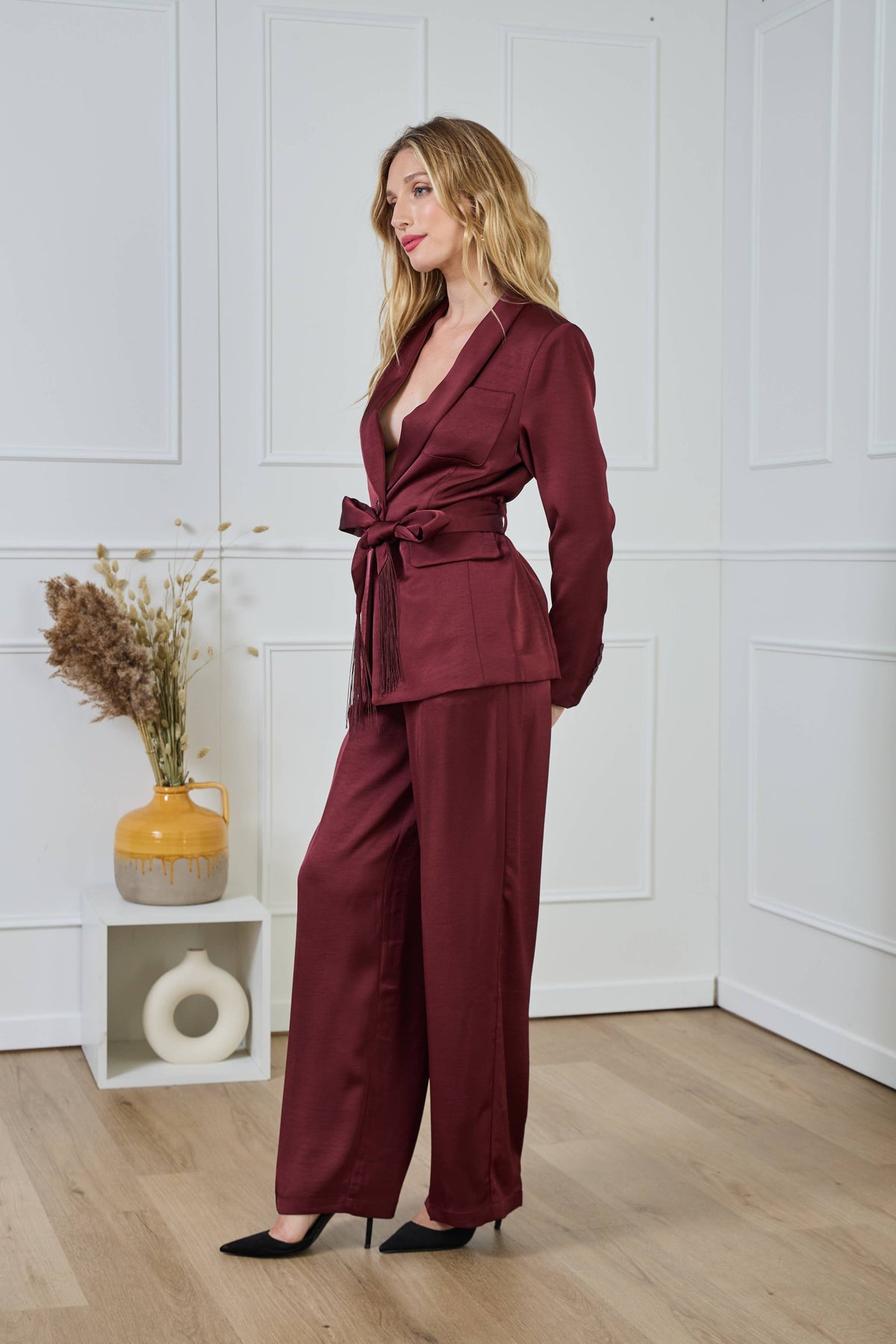Blazer Vin Satiné