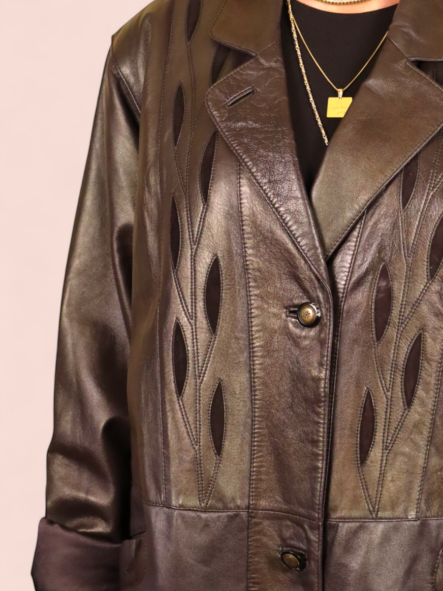 Giacca lunga in Pelle | Vintage