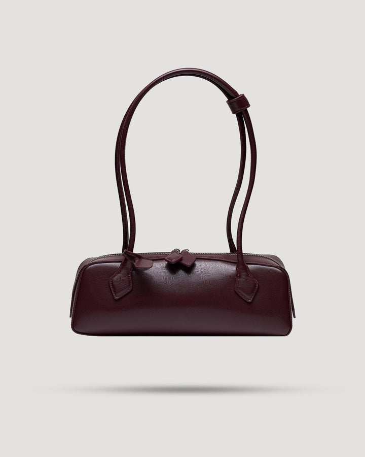 Borsa baguette con zip doppia