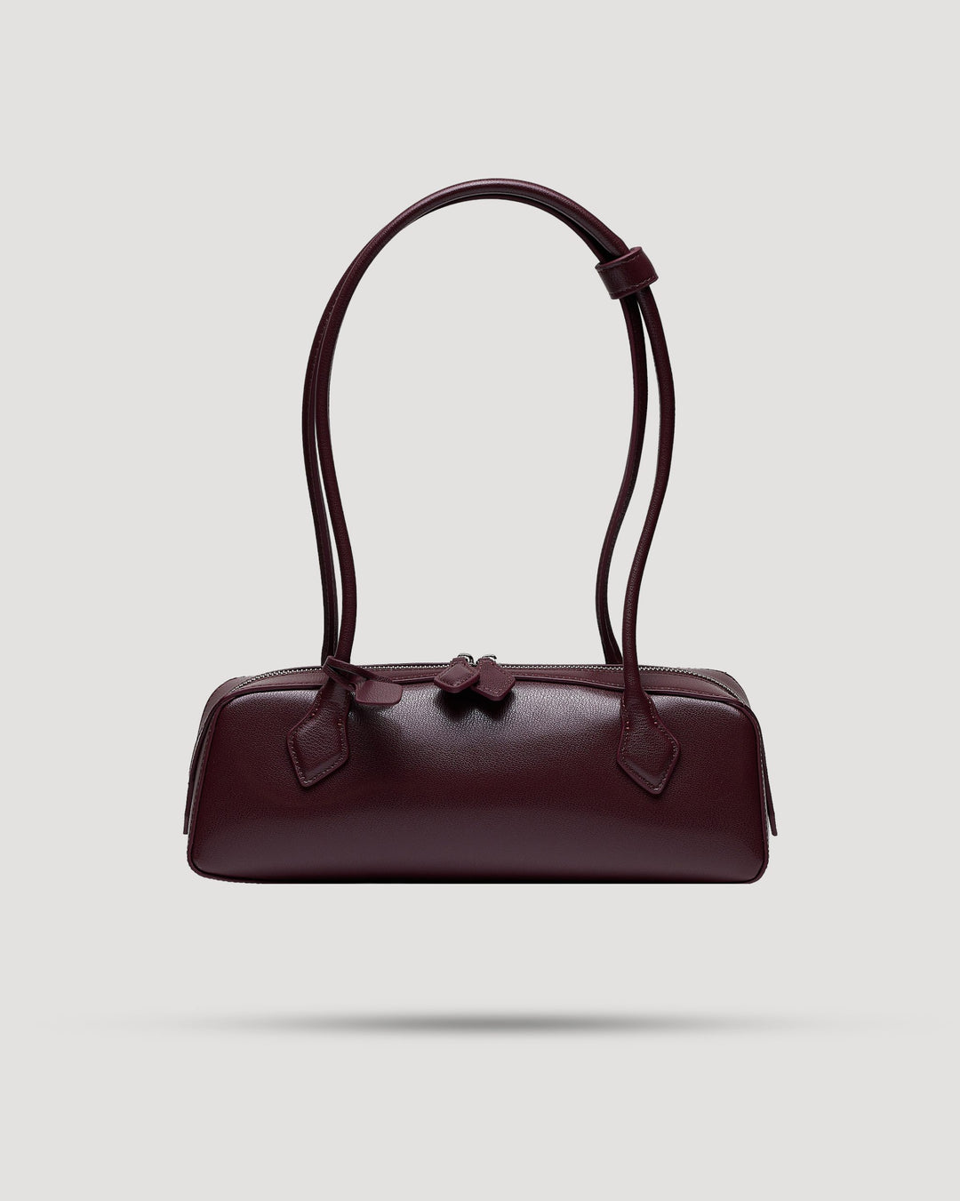 Borsa baguette con zip doppia