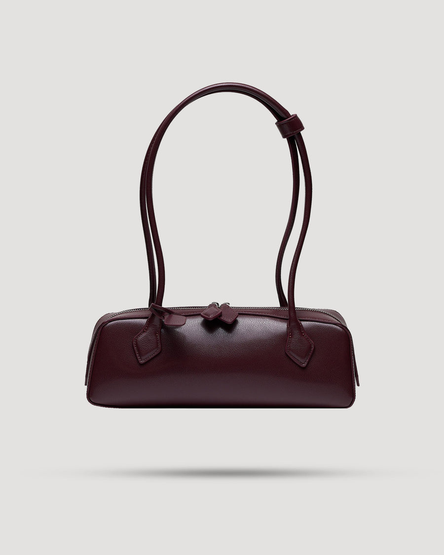 Borsa baguette con zip doppia