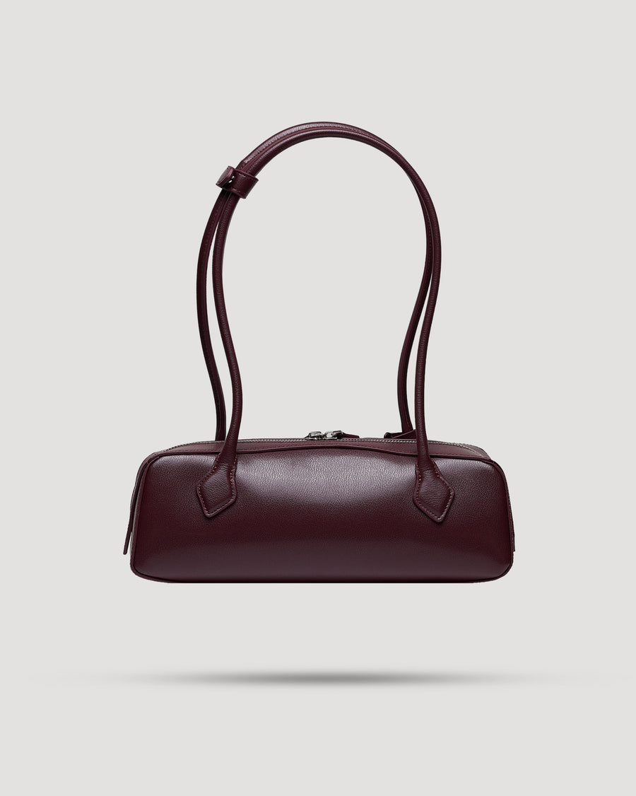 Borsa baguette con zip doppia