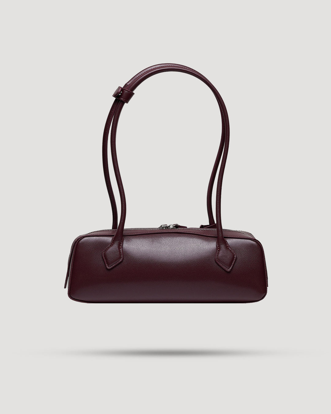 Borsa baguette con zip doppia