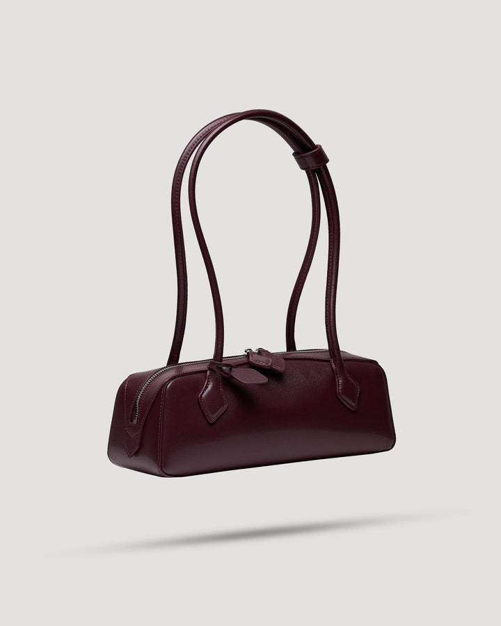 Borsa baguette con zip doppia