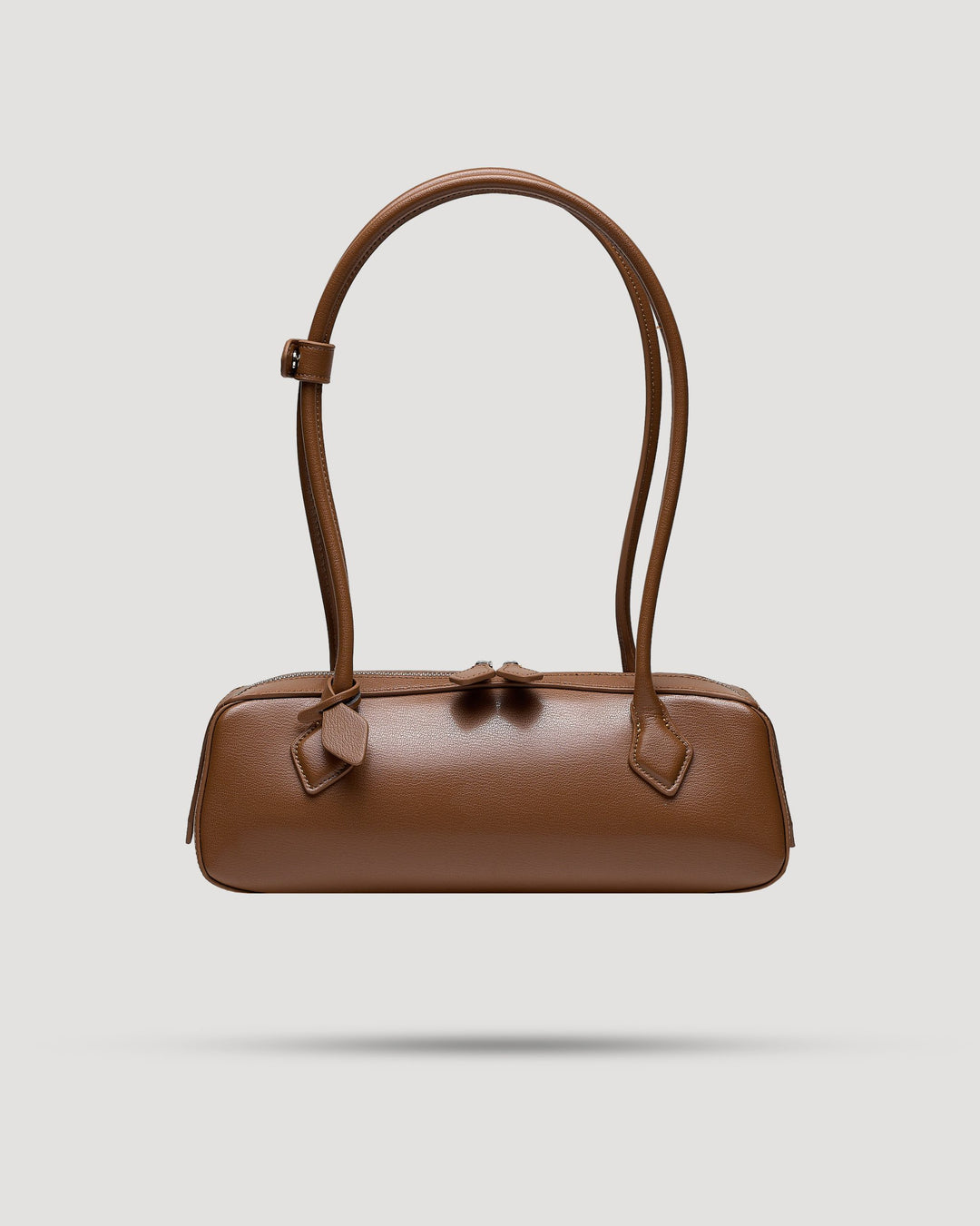 Borsa baguette con zip doppia