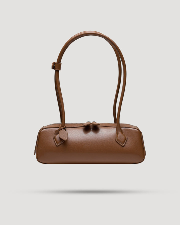 Borsa baguette con zip doppia