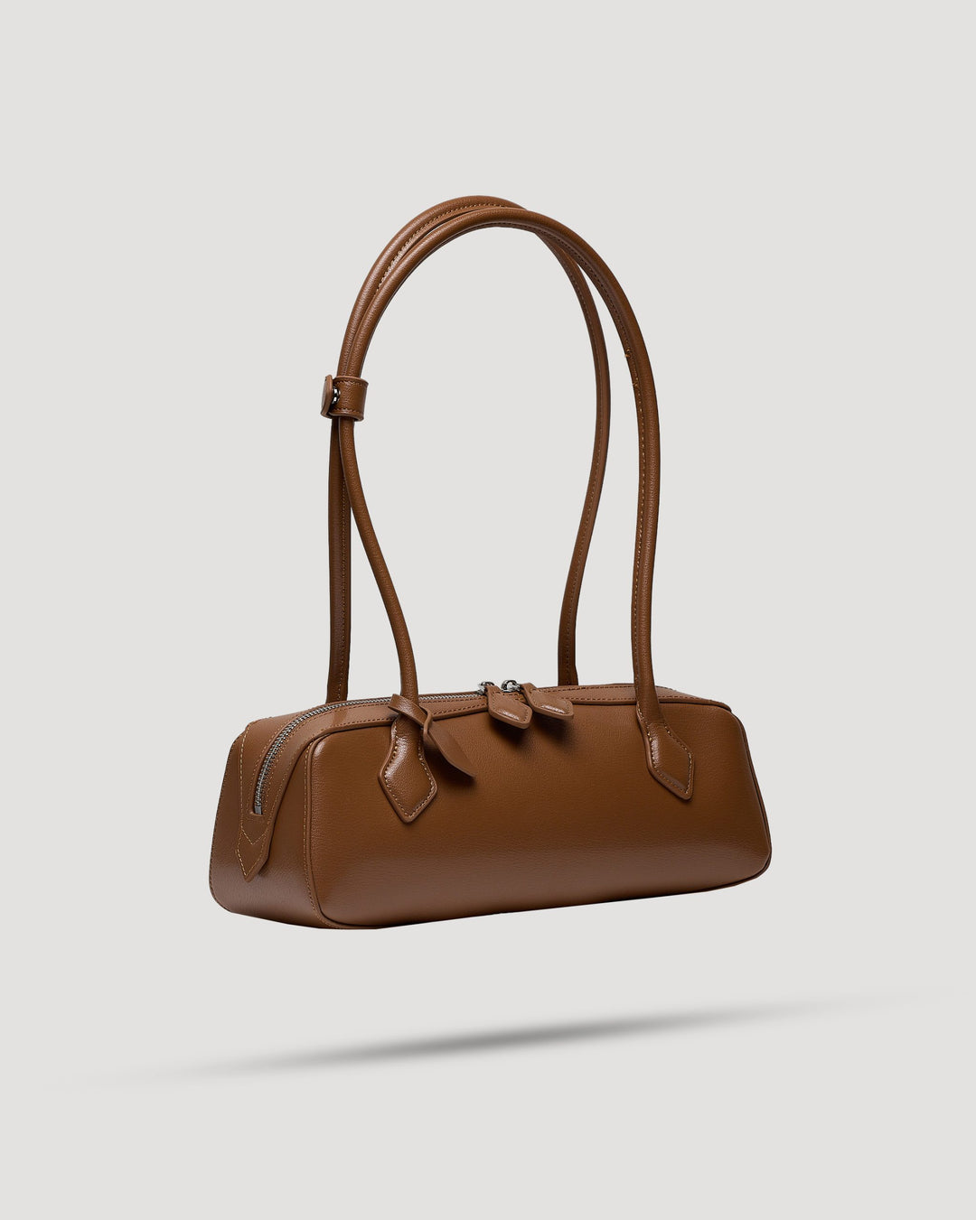 Borsa baguette con zip doppia