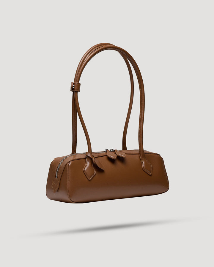 Borsa baguette con zip doppia