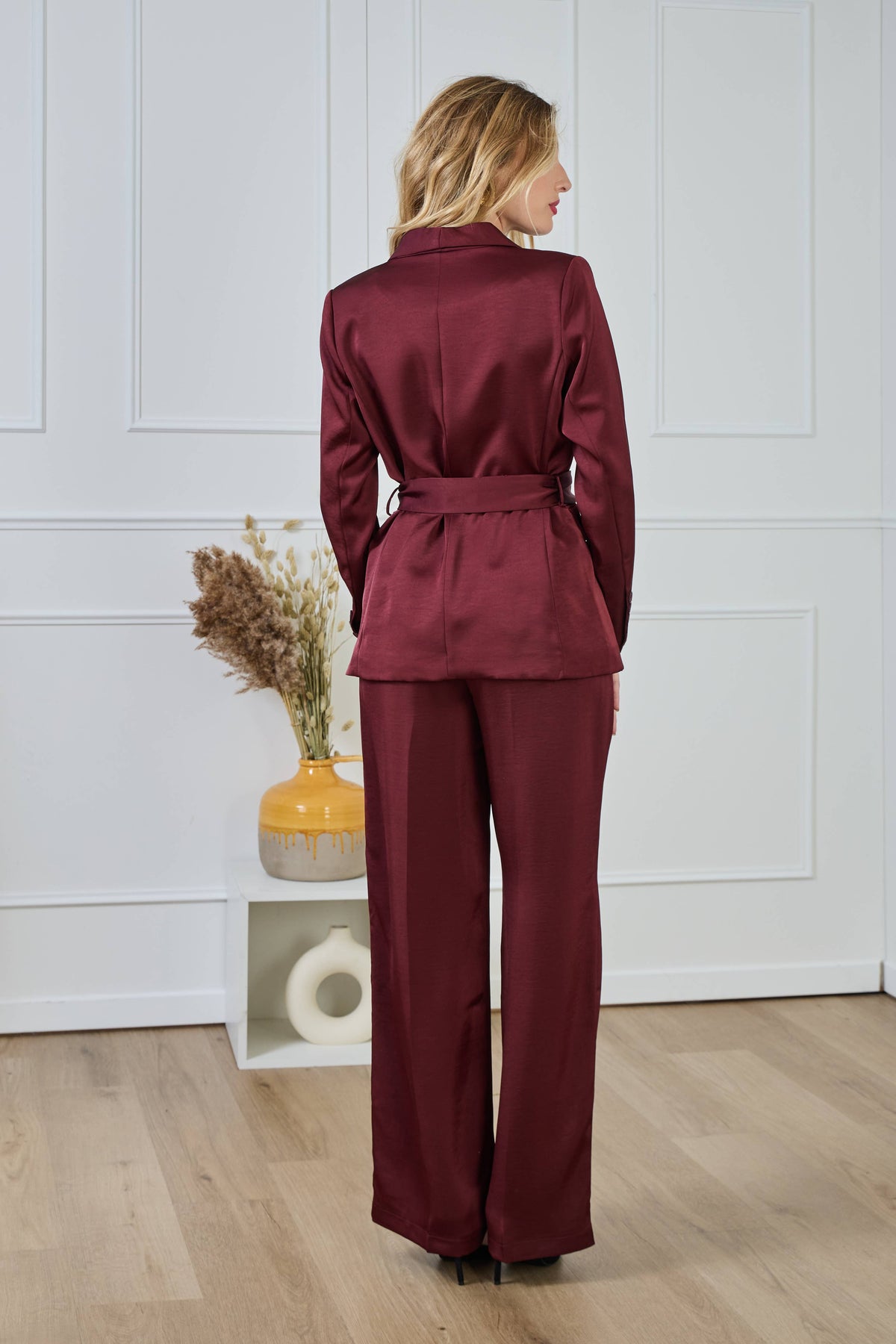 Blazer Vin Satiné