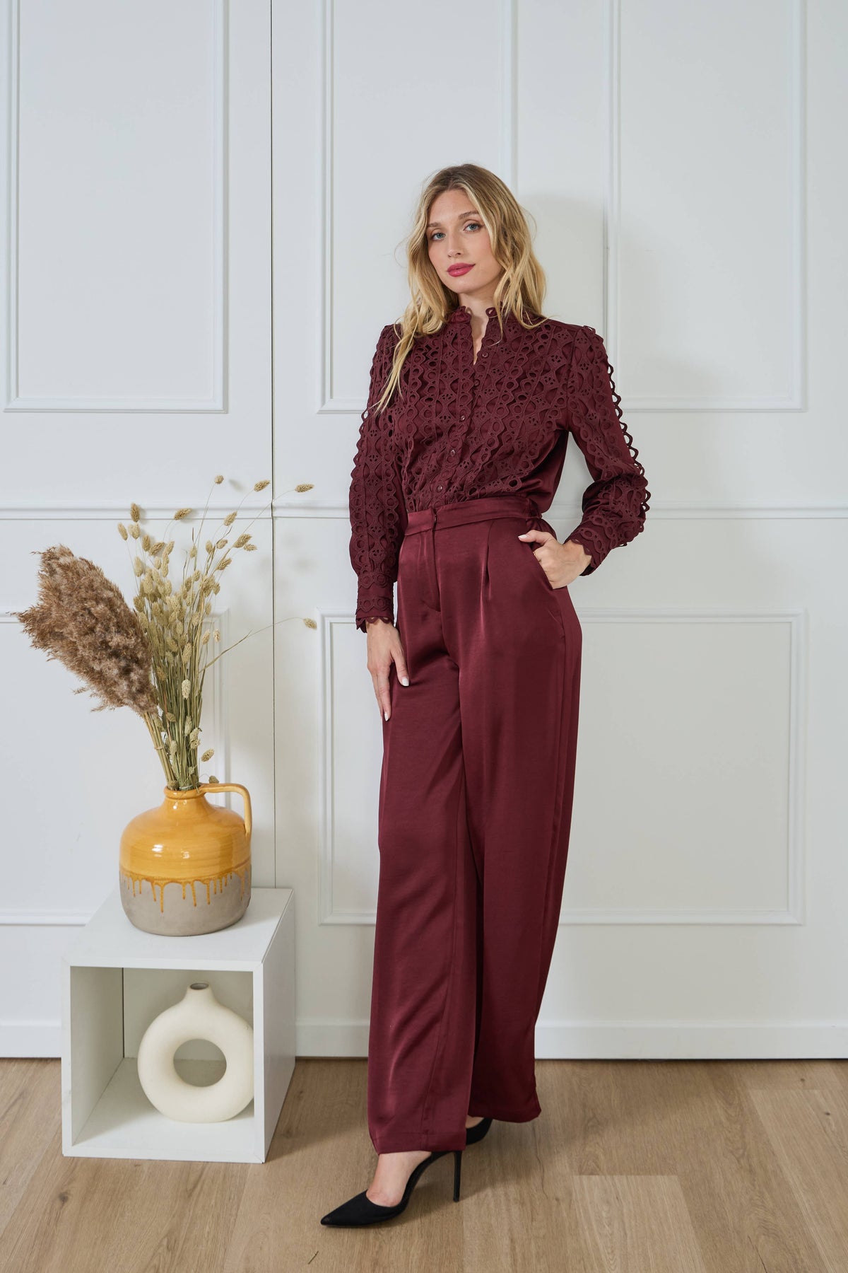 Pantaloni Vin Satiné