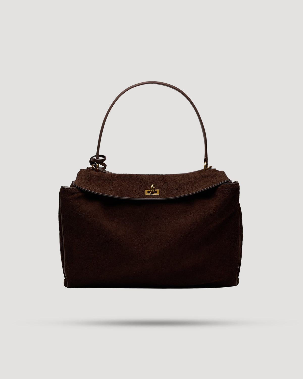 Borsa cartella large con tasca in suede