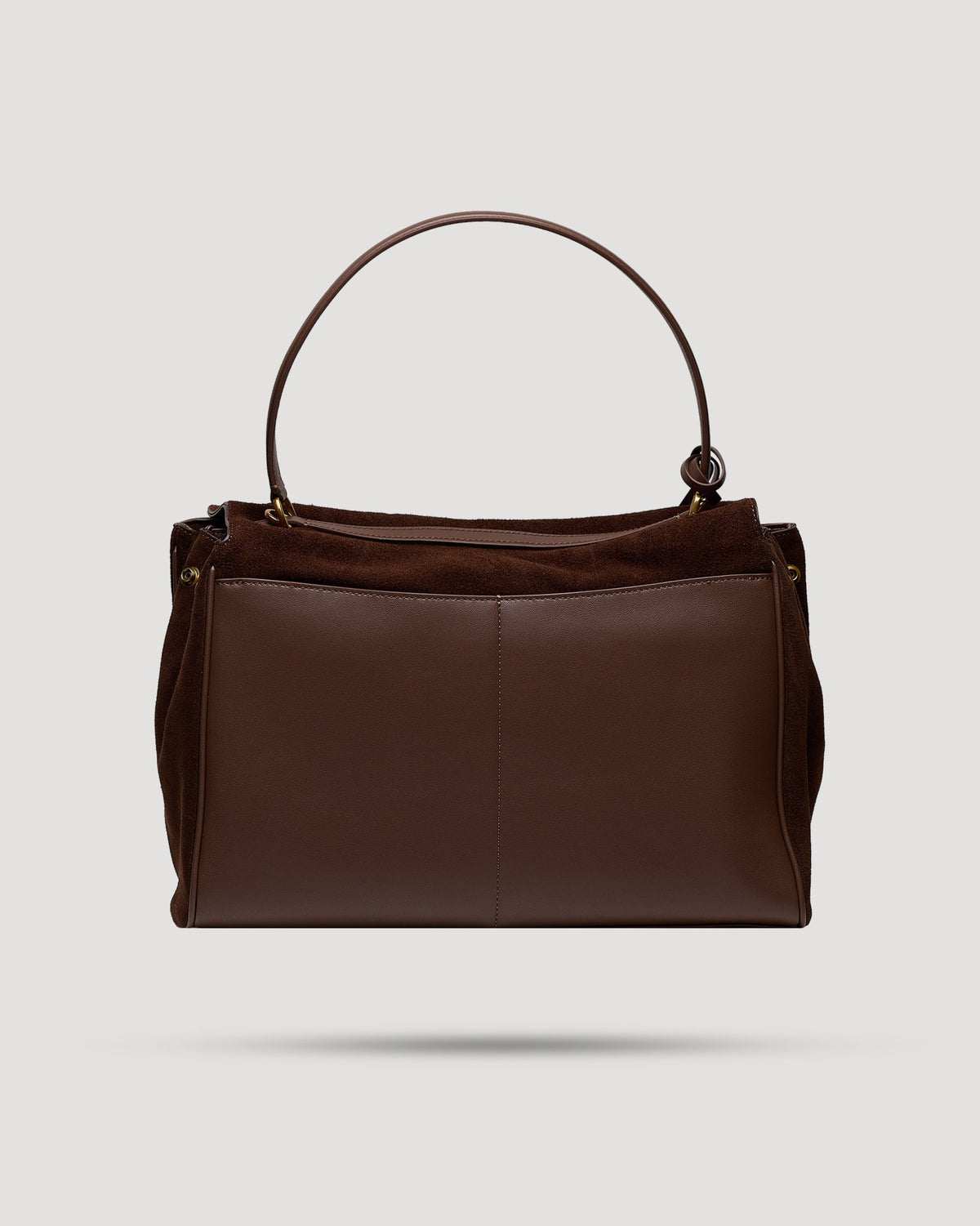 Borsa cartella large con tasca in suede