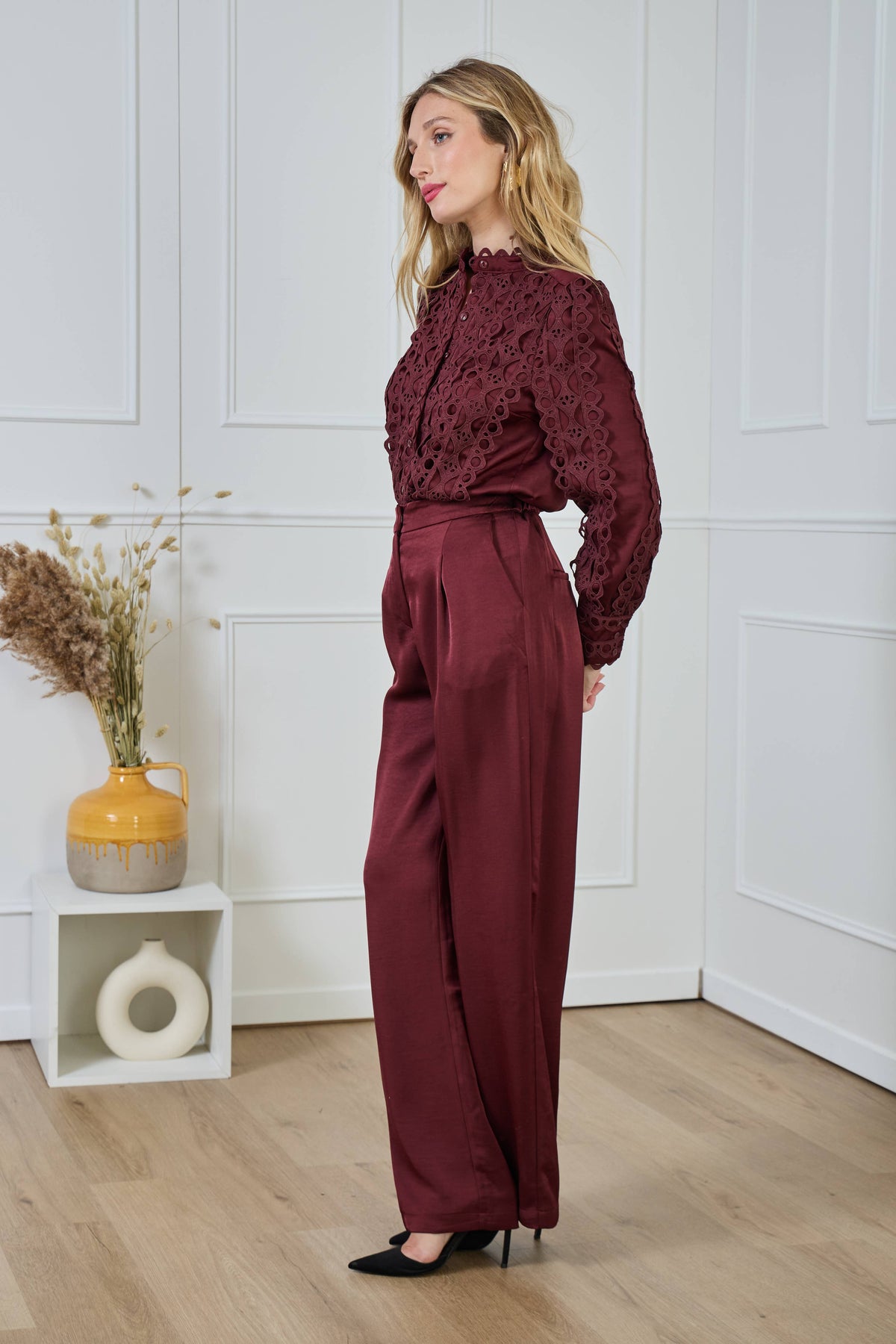 Pantaloni Vin Satiné