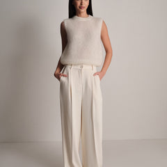 Pantalone in crêpe con pence