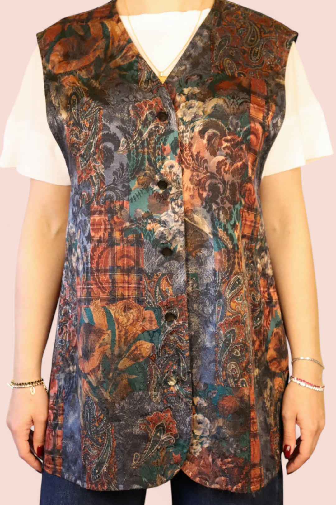 Gilet Patchwork Paisley & Floreale| Vintage