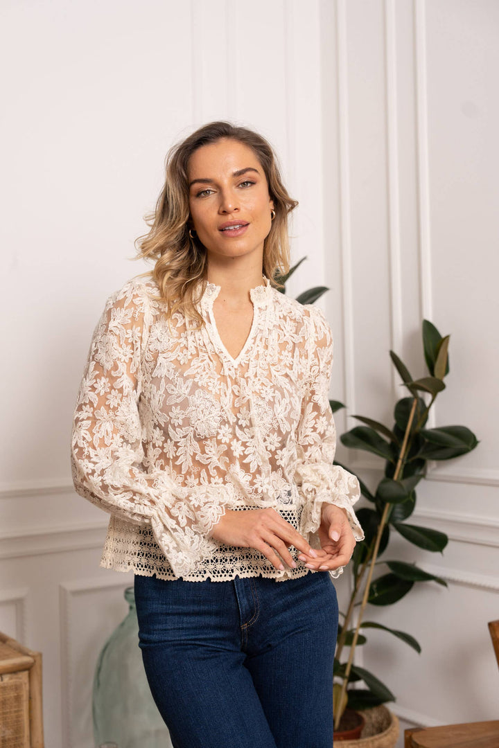 Blusa Bohémien in Pizzo