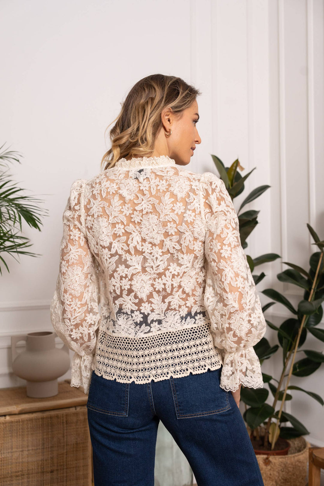 Blusa Bohémien in Pizzo