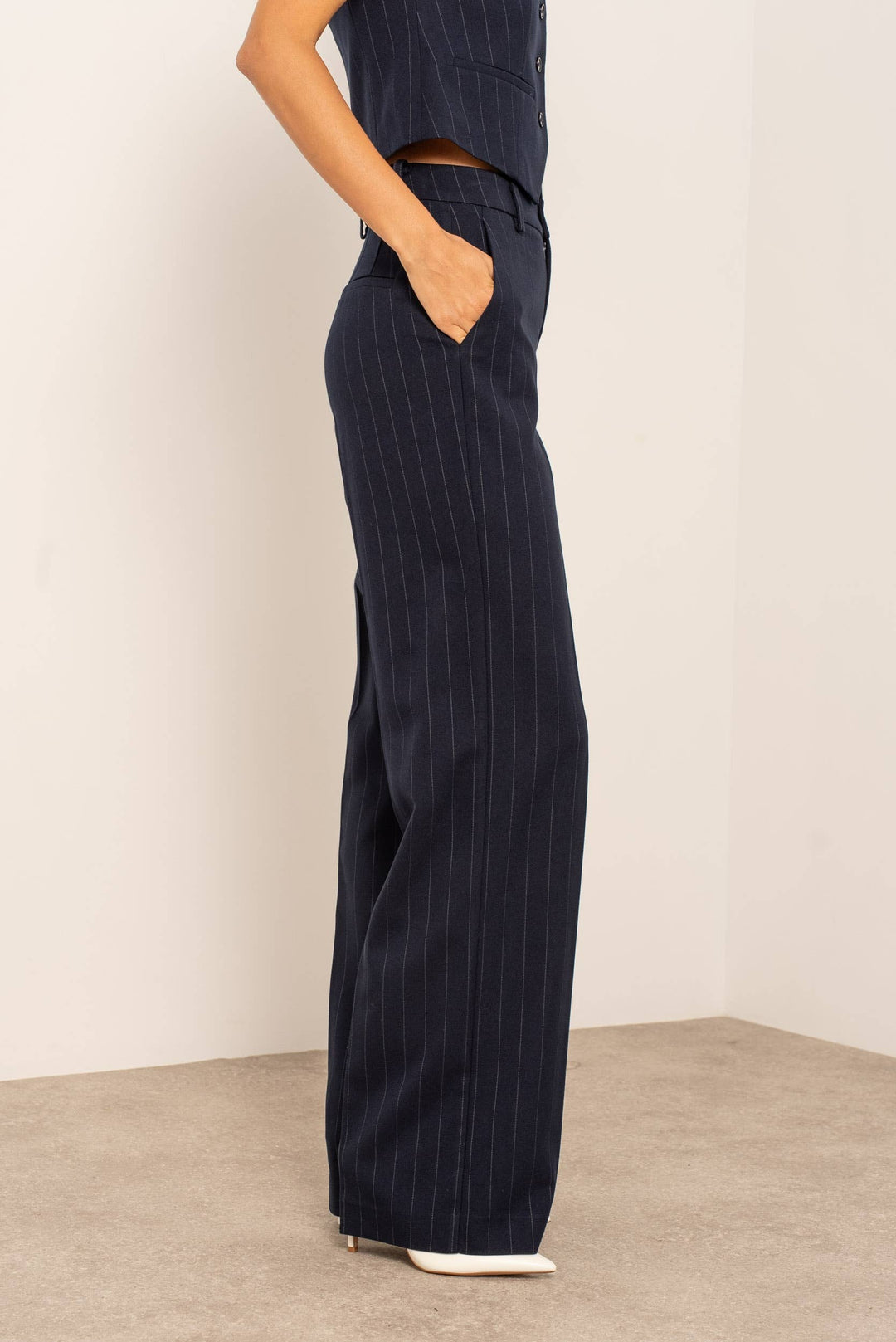 Pantaloni Blu Couture