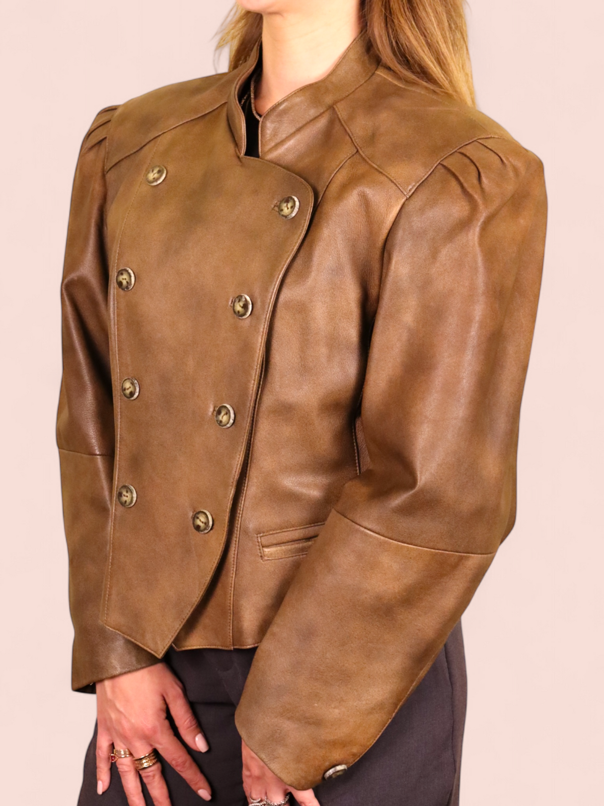 Giacca in Pelle Doppiopetto | Vintage