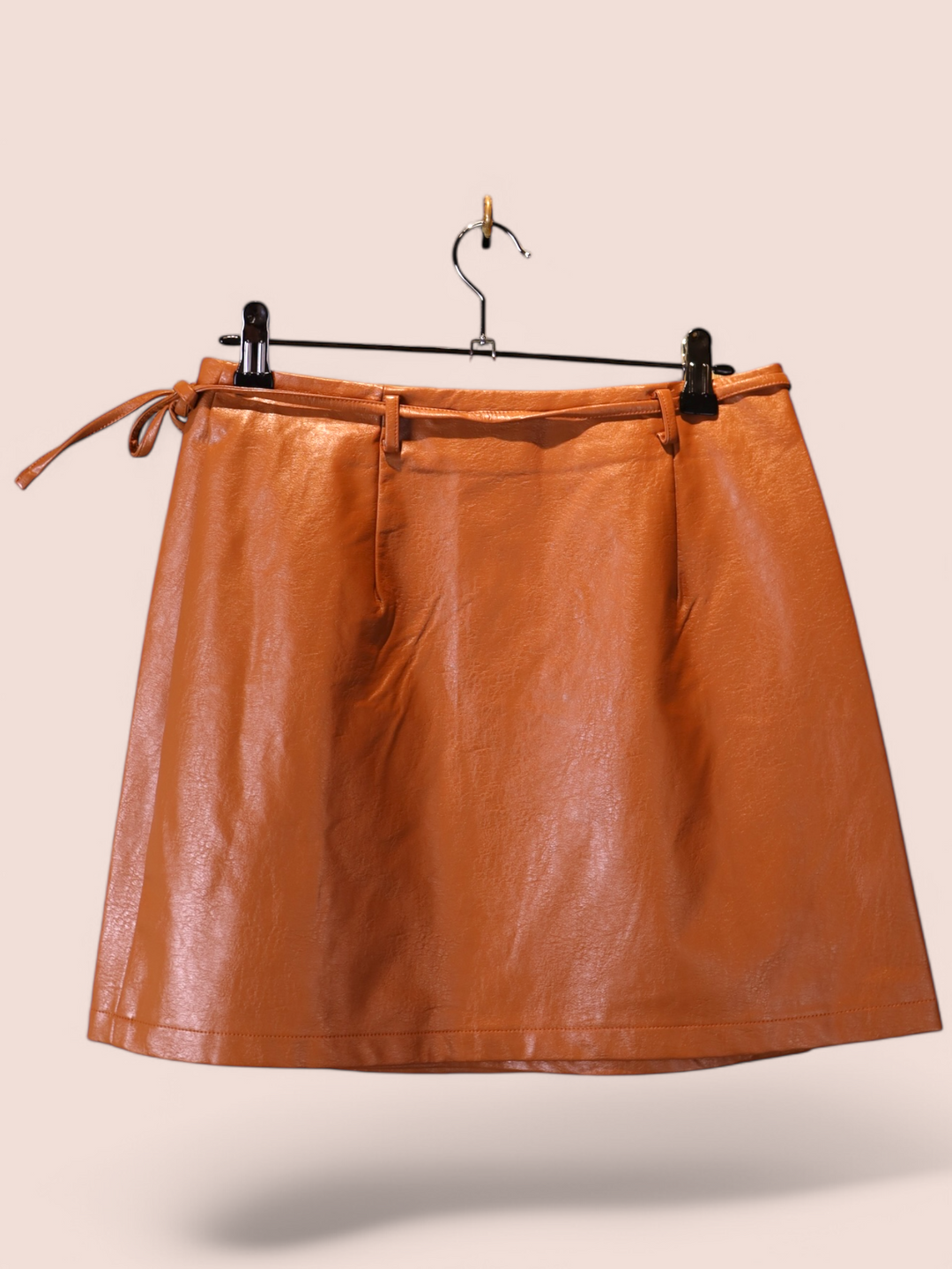 Gonna in Ecopelle Caramello