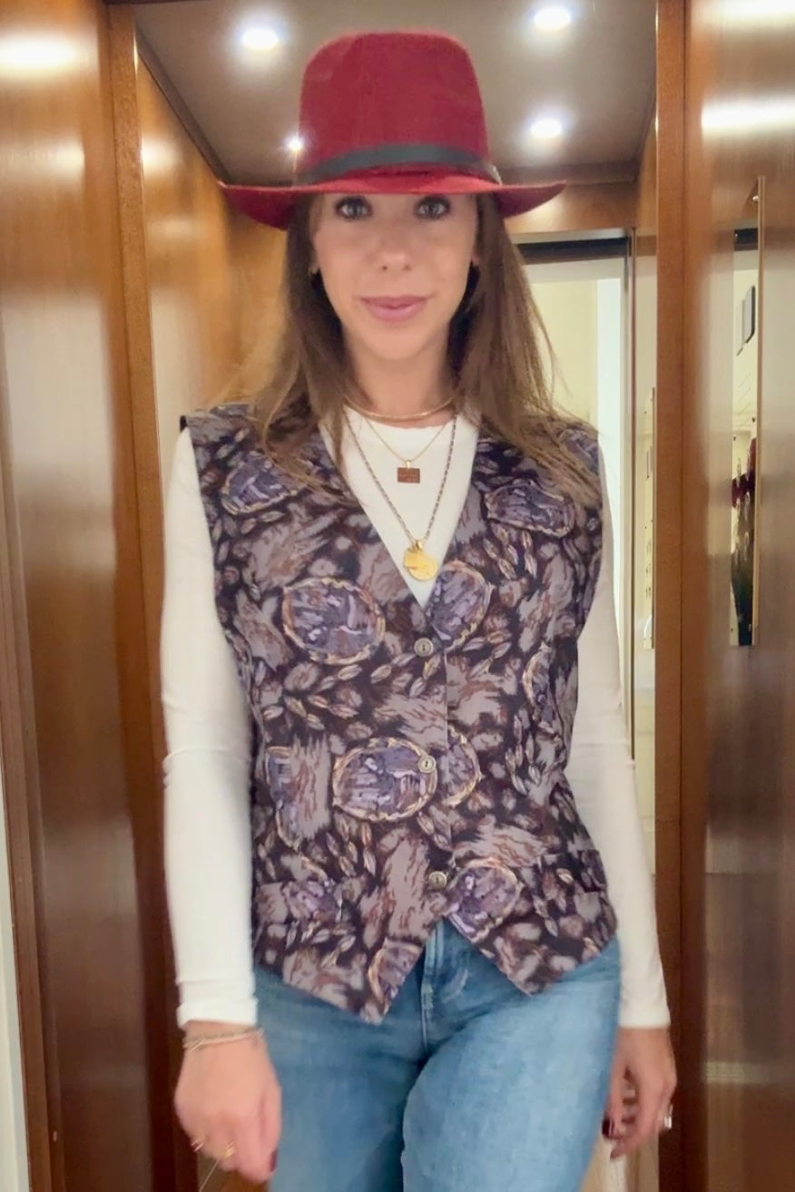 Gilet con Stampa Barocca | Vintage