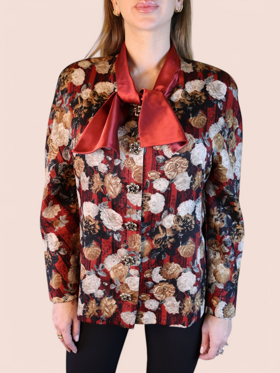 Blazer Jacquard Floreale | Vintage