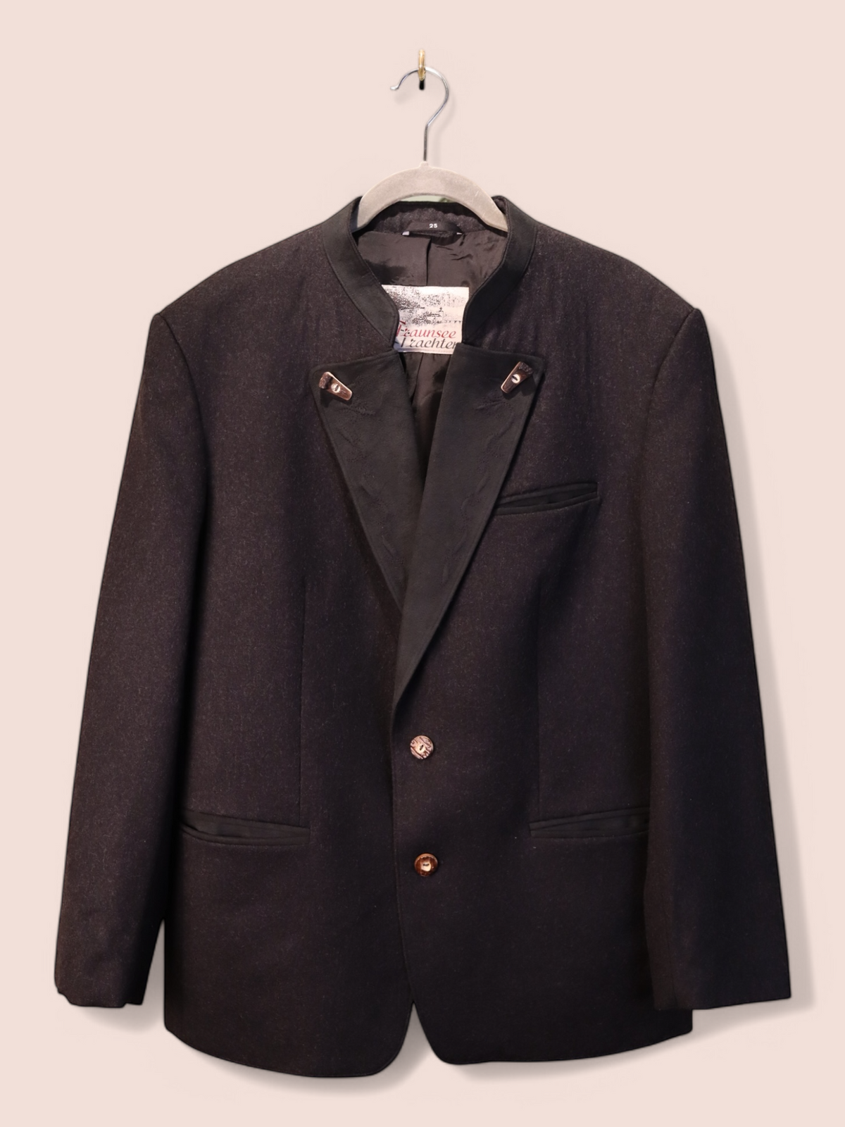 Blazer con Dettagli Camoscio e Legno | Vintage