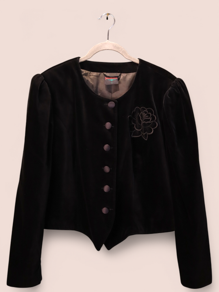 Giacca Velluto con Ricamo Floreale | Vintage
