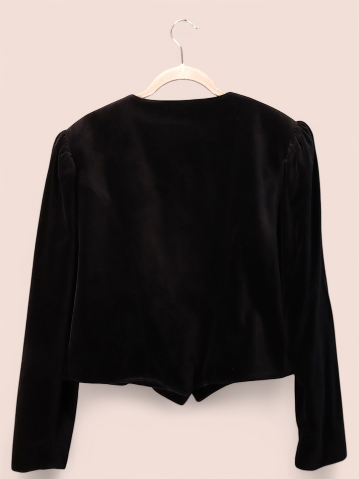 Giacca Velluto con Ricamo Floreale | Vintage