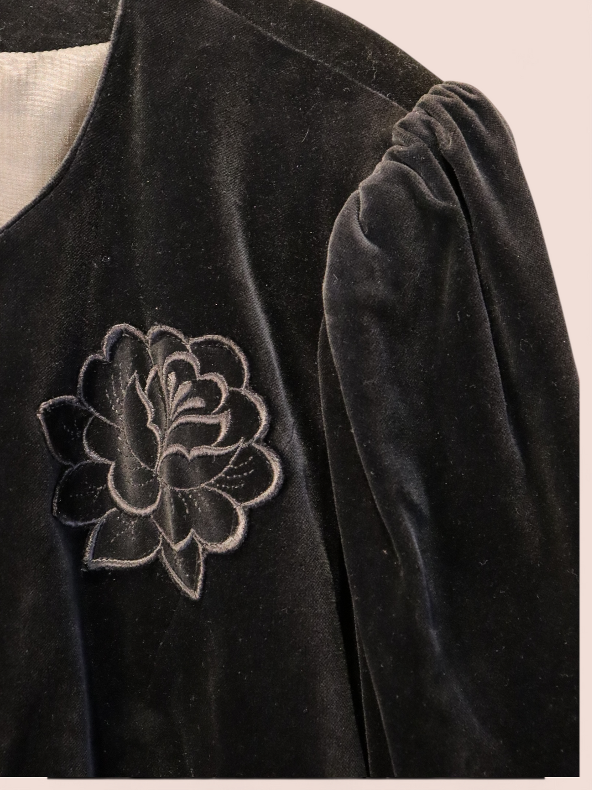 Giacca Velluto con Ricamo Floreale | Vintage