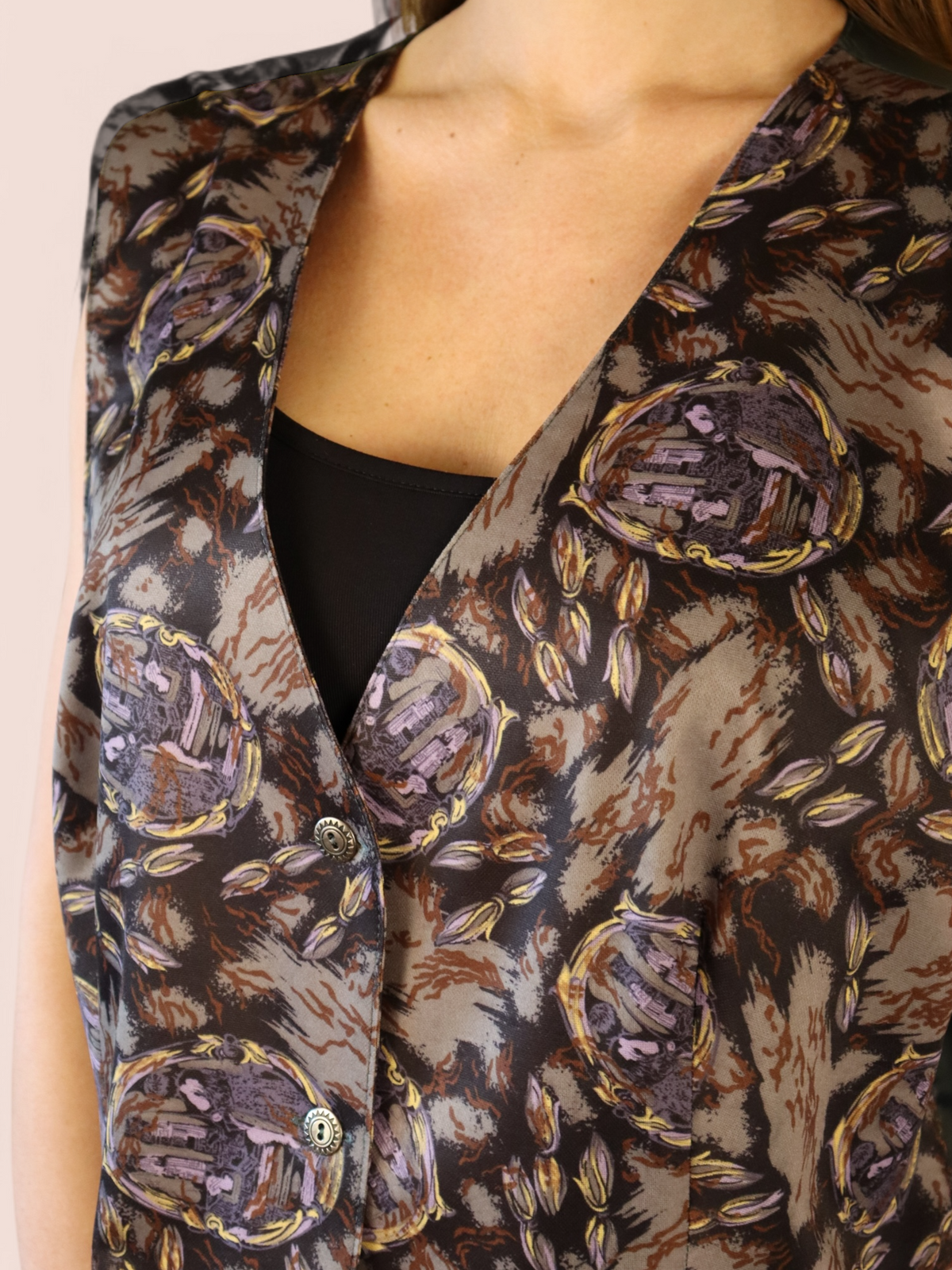 Gilet con Stampa Barocca | Vintage