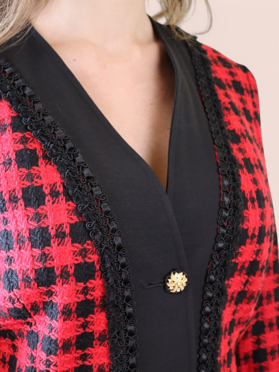 Blazer Tweed a quadri | Vintage