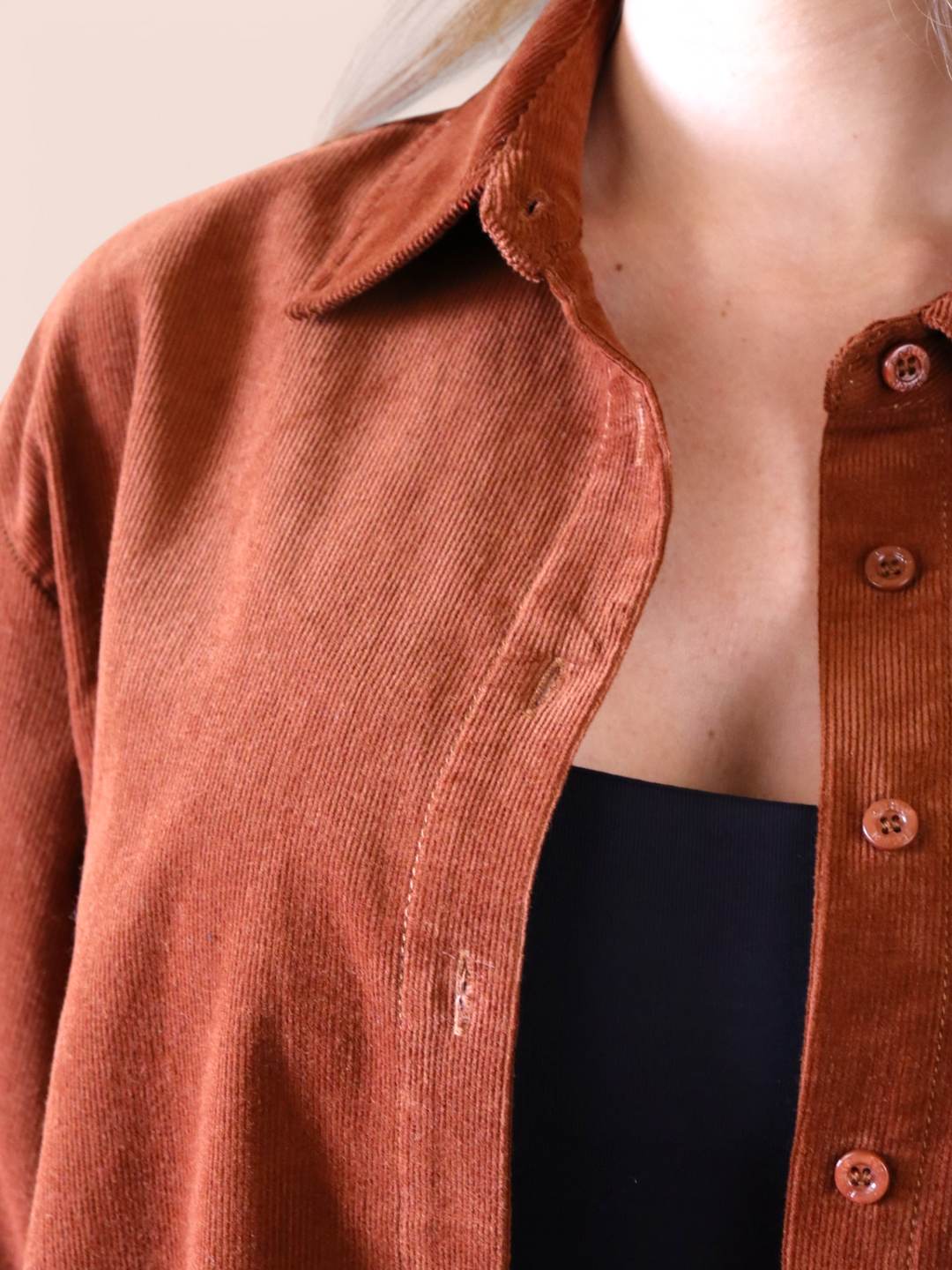 Camicia effetto velluto a coste