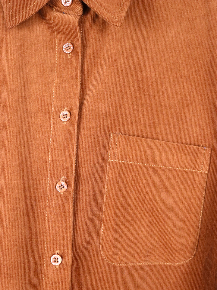 Camicia effetto velluto a coste