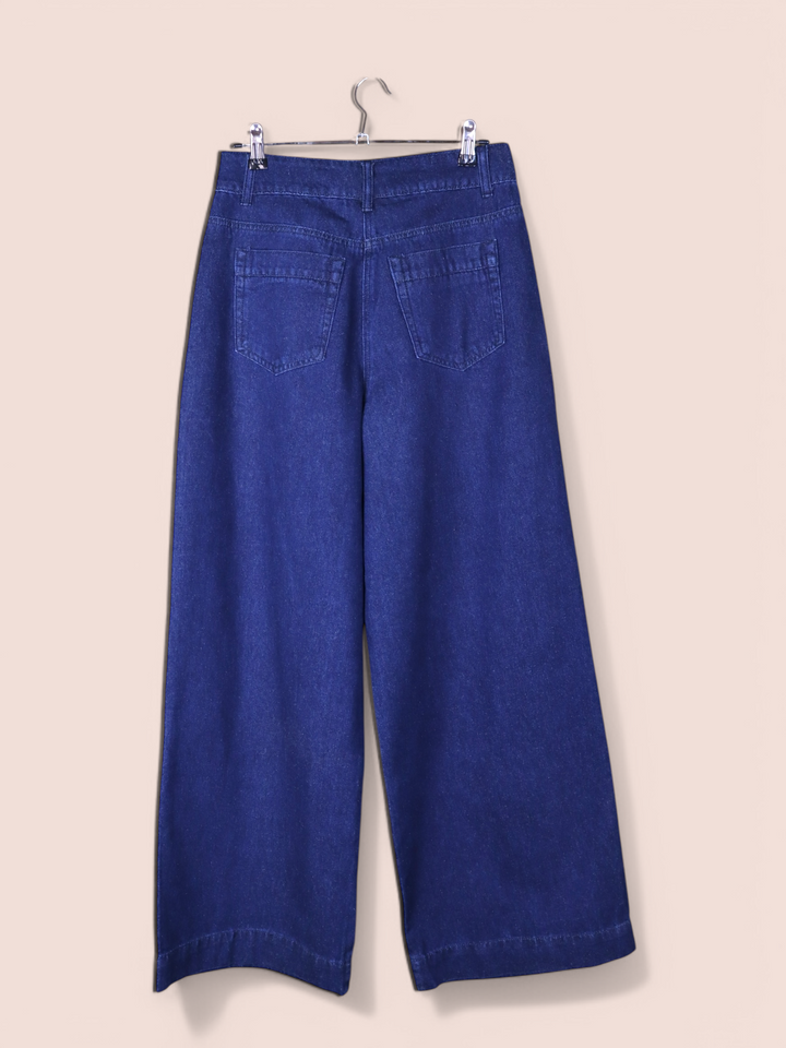 Pantaloni in denim a gamba larga