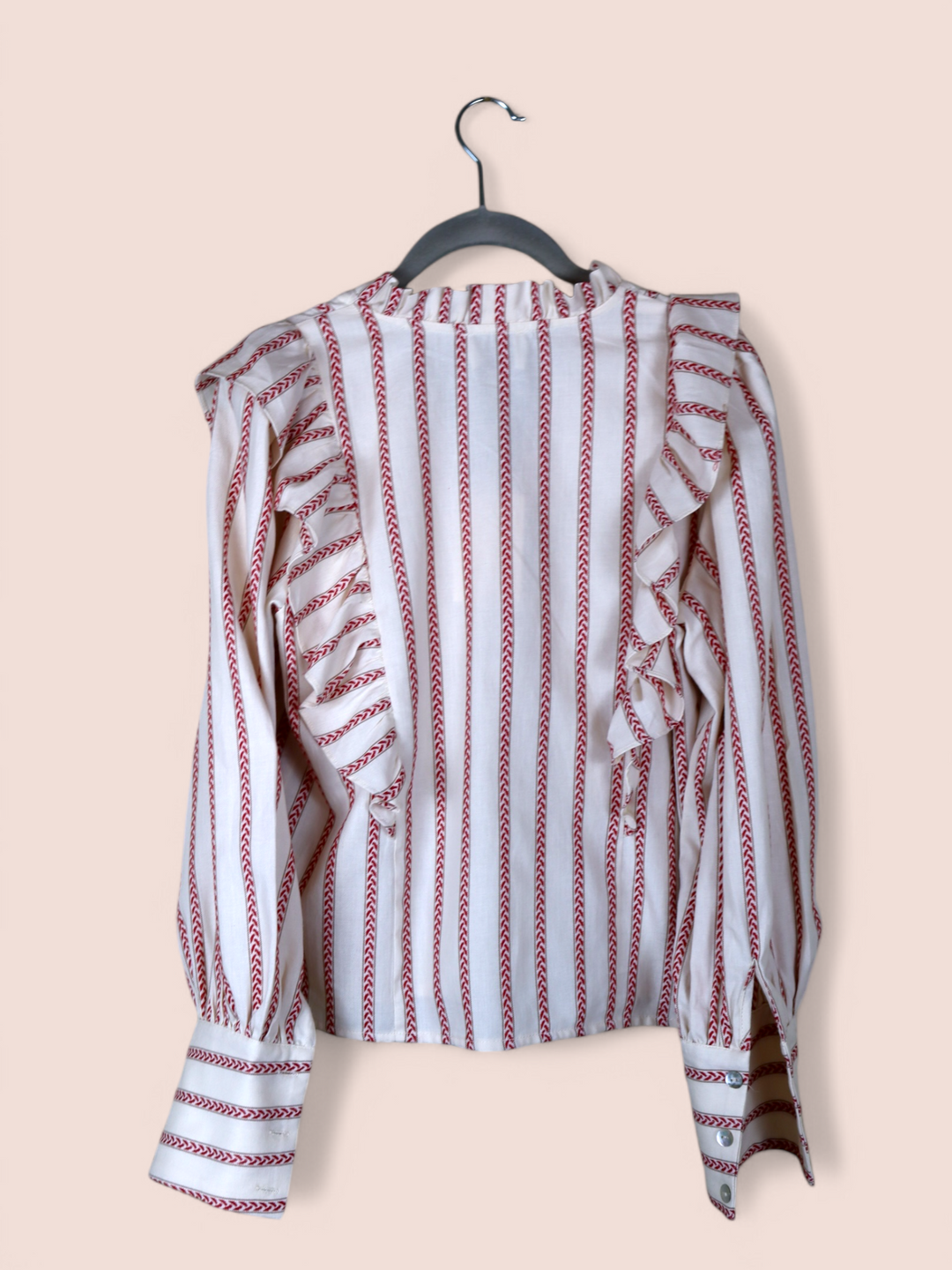 Blusa a Righe con Volant