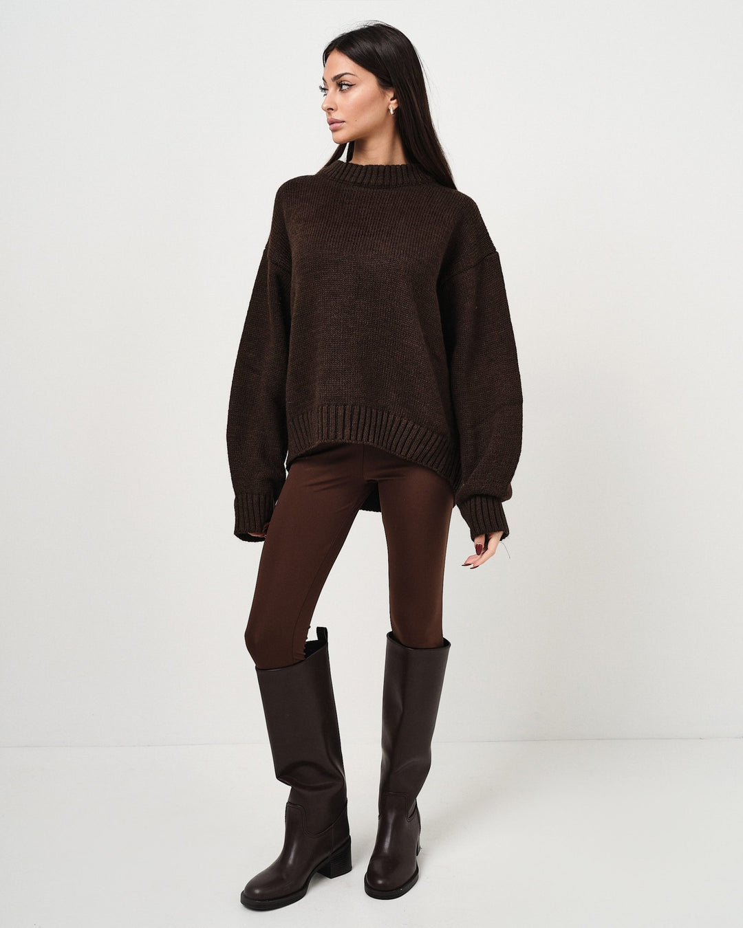 Leggins basic con elastico in vita