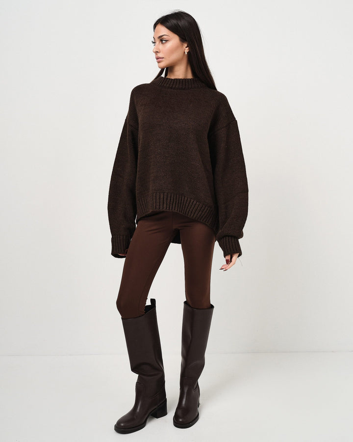 Leggins basic con elastico in vita