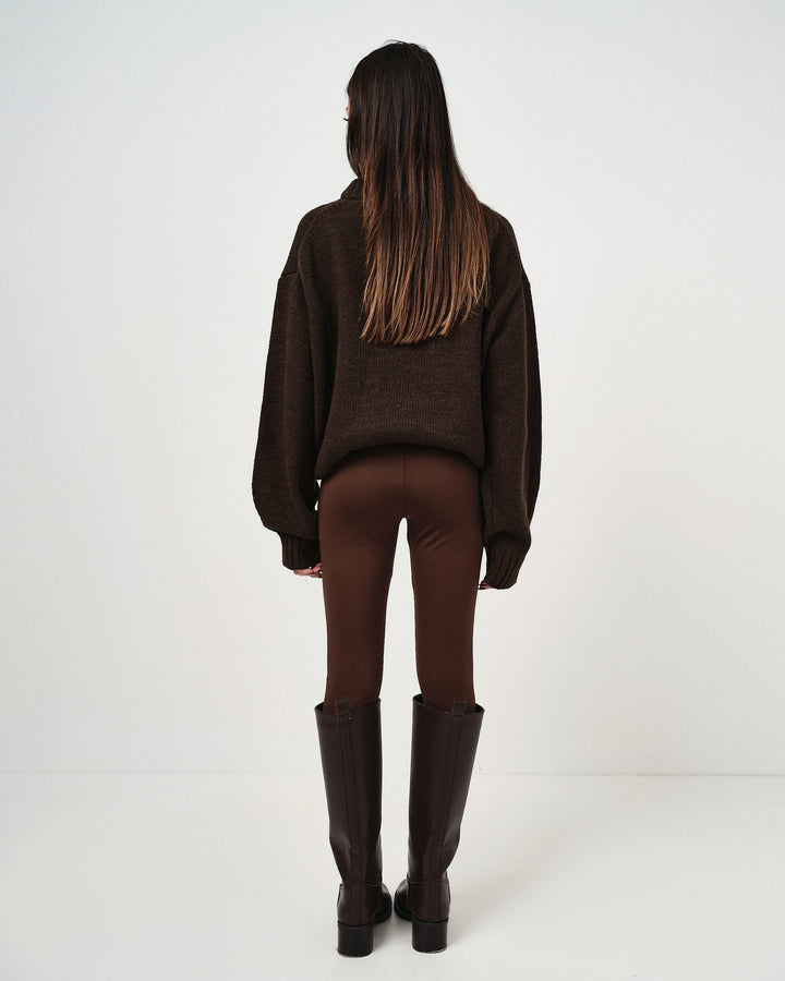 Leggins basic con elastico in vita