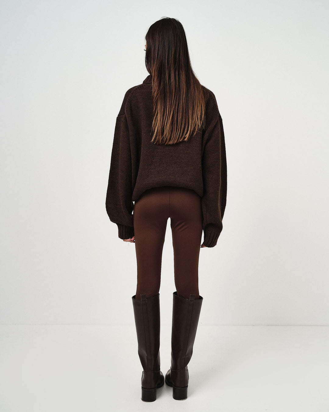 Leggins basic con elastico in vita